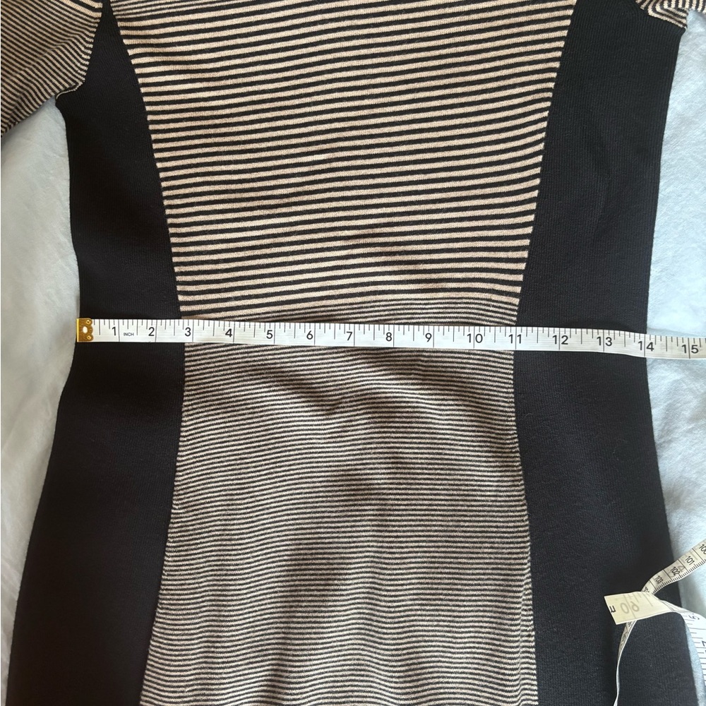 Rag & Bone Black and Beige Short Sleeve Dress - Picture 7 of 11